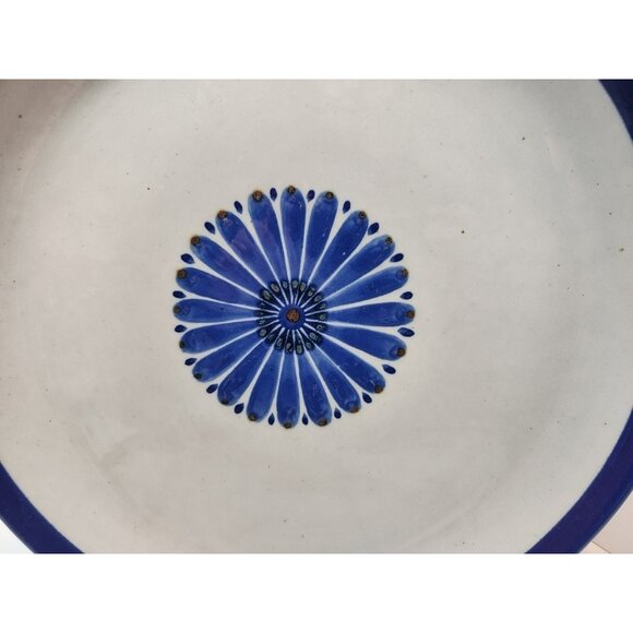 Vtg Ken Edwards El Palomar Guadalajara Blue 14" Chop Plate/Round Platter Signed - Picture 4 of 13